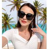 FEISEDY Sunglasses Womens, Oversized Retro Square Polarized Sunglasses, Trendy Shades