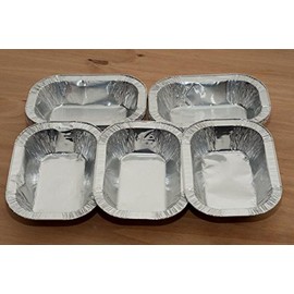 Tongmaster 1/2LB Foil Pie Ashet Rectangle Aluminium Dish, Meat Steak,Disposable x 100