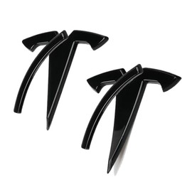 Yeapop Emblem Stickers for Y, 2Pcs/Set Logo Covers for Front Trunk, Rear Trunk. (Gloss Black)