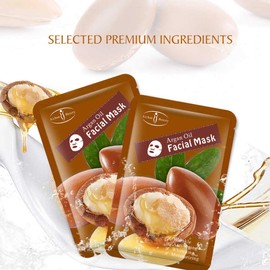 AICHUN BEAUTY Facial Mask Repair Essence Anti-Acne Refreshing Relieve Wrinkles Long-Lasting Soothing Face Skin Care Hydrating Moisturizing 10pcs (ARGAN OIL)