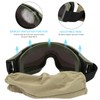 Goggles Paintball Ski AntiDust AntiFog Eye Protection Glasses(army Green)