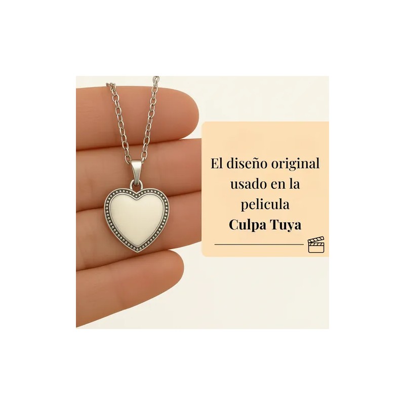 Collar De Culpa Tuya Mia Corazon Regalo Novia Aniversario