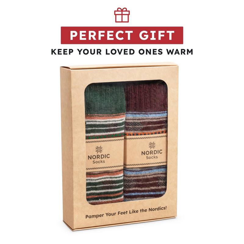 NORDIC Socks Premium Crew Socks with 40% Merino Wool Blend