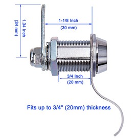 WOOCH RV Locks for Storage Door 1-1/8 Inch, Camper Storage Locks for Travel Trailer Compartment Cabinet Drawer with Keys, Keyed Alike, 2 Pack