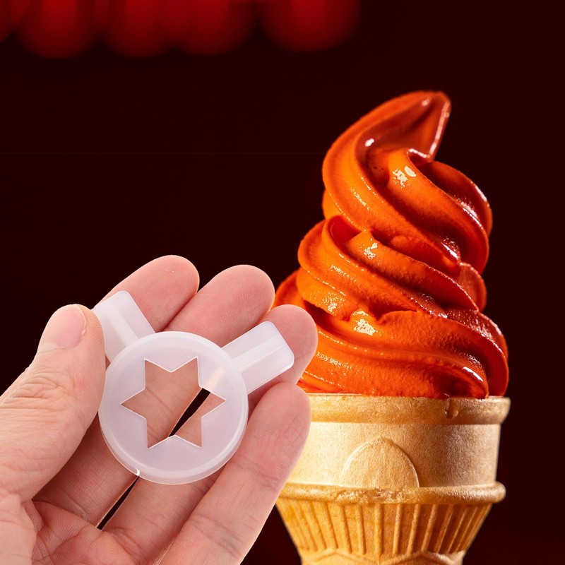 Ciieeo1pc Ice Cream Machine Star Nozzles Soft Serve Ice Cream