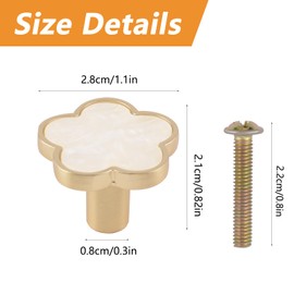 MOROBOR Decorative Flower Kitchen Cabinet Knobs, 6 Pack Creative Dresser Drawer Pulls Furniture Cupboard Door Pull Handles Single Hole Zinc Alloy Knobs Furniture Accessories