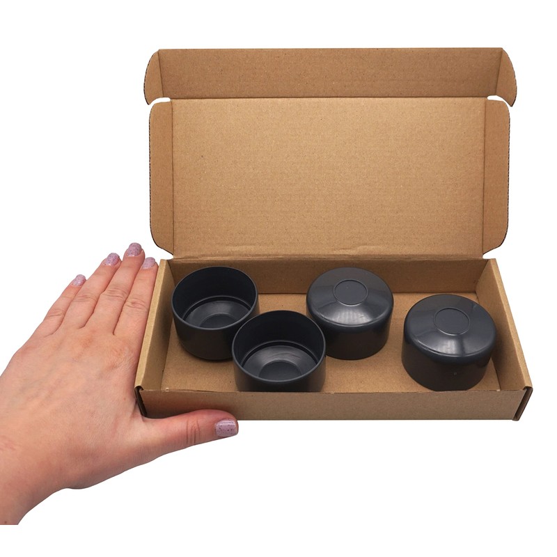 SKIR'CO Pack of 4 Fence Post Caps Round 51 mm