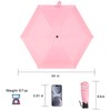 Compact Travel Umbrella with Case, Small Mini Lightweight 34-Inch Coverage,