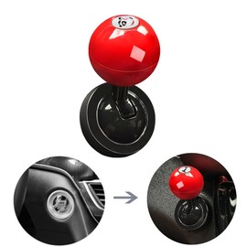Aiydachy Aiydachy Push Start Button Cover,Car Joystick,Car Push to Start Button Rocker,Joystick Car Starter Protector,Metal Ball-bar Automotive One-Touch Push to Start AccessorieRed