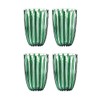 Guzzini Set of 4 Drinks Turtleneck 12390069 Clear Emerald Green