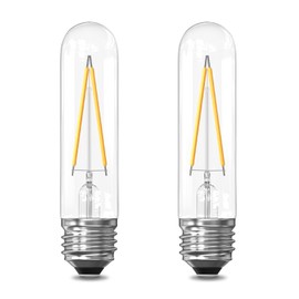 Dimmable Tubular Light Bulbs, T30 LED Vintage Bulbs T10 Bulb 4W Equal 40 Watt Type T Long Edison Lights Bulbs 2700K Warm White AC120V 400LM for Chandelier Pendant Lights Wall Sconces Vanity, 2 Pack