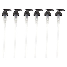 Cornucopia Brands 28-400 Replacement Pumps for Soap Dispensers/Lotion Bottles (6-Pack); Plastic Standard Size Replacement Pump Parts w/ 8-Inch Dip Tubes