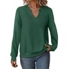 EADINVE Womens Casual Sweatshirts Long Sleeve V Neck Fleece Pullover