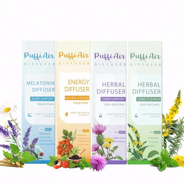 PuffiAir Herbal Detox & Breath Freshening Pen – Body Support,