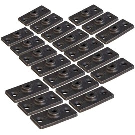 Highcraft PLTB12-20 Ceiling Flange; Hanger Plate for 1/2 in. Threaded Rod (Not Pipe), for DYI Plumbing and Industrial Decor, 1-3/8 W x 3-5/16 L, Iron, Black (Pack of 20)