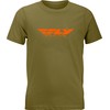 Fly Racing 352-0676YL Youth Fly Corporate Tee Olive/Orange Yl