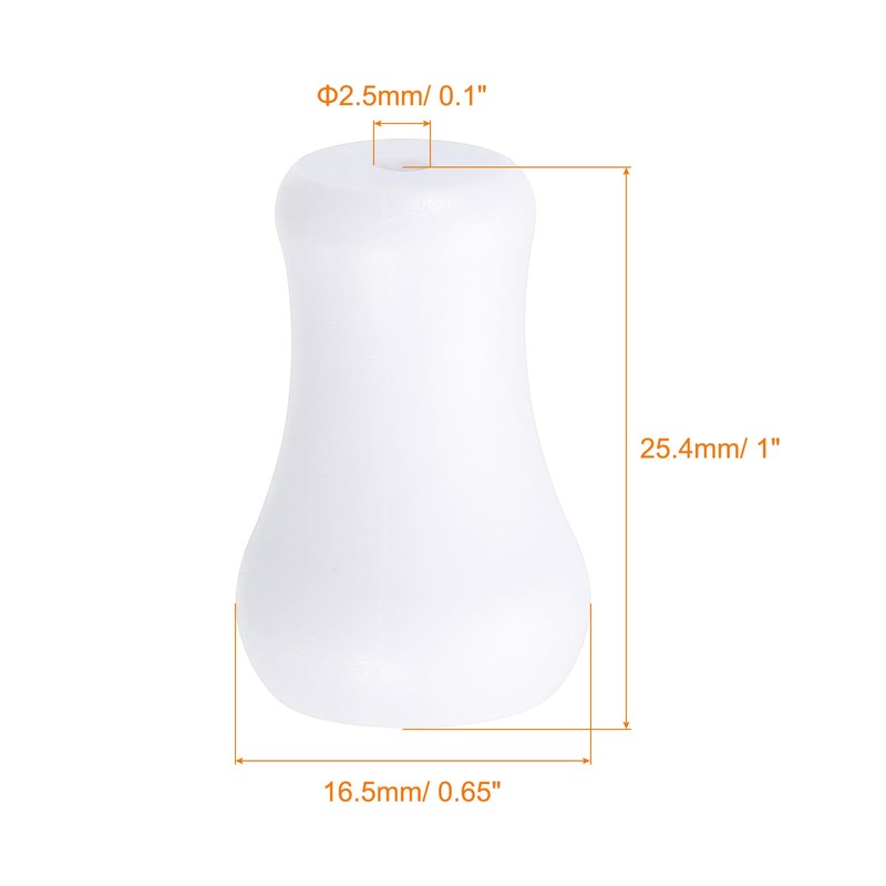 sourcing map Cord Knobs, White Plastic Cord Tassel Drops Pull