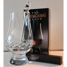 GLENCAIRN DIAMOND CUT GLASS WITH PIPETTE
