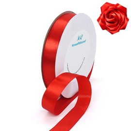 100 Yards Ribbon,1inch Red Satin Ribbon Perfect for Wedding Decoration, Bouquet Crafts, Sewing Decoration, Handmade Bow, Christmas Decoration and So On