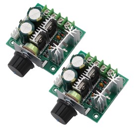 Heevhas 2pcs 12V-40V 10A PWM DC Motor Speed Controller Module with Rotary Knob High Efficiency Variable Speed Controller with Reverse Polarity Protection and High Current Protection