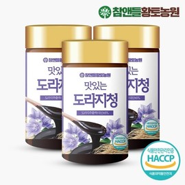 Cham&Deul Hwangto Nongwon 참앤들황토농원 맛있는 도라지청 250g 3병 Cham&Deul Hwangto Farm Delicious Bellflower Honey Syrup 250g 3 Bottles