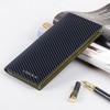 VISOUL Mens Checkbook Leather Wallets Long Bifold Wallets for Men
