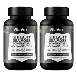 2pc Moss Shilajit 120 Capsules Anti-envejecimiento