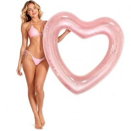 Flotador Inflable de corazón para Piscina, Anillos de natación de Dulce Amor, Tubo para diversión acuática en Verano, Juguetes de Fiesta en la Playa, 