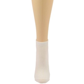 Ladies 12 Pairs Summer Ankle Low Cut Invisible Blank Solid Plain Socks White