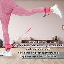 Ankle Resistance Bands with Cuffs, Ankle Bands for Training, Ankle Resistance Band, Training Equipment, Butt Exercise Fitness Equipment for Women and Buttocks for Training