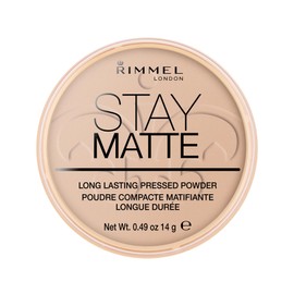 Rimmel London Cipria Compatta Stay Matte, Polvere Opacizzante a Lunga Tenuta per Pelli Grasse e Miste, 005 Silky Beige- 14 g