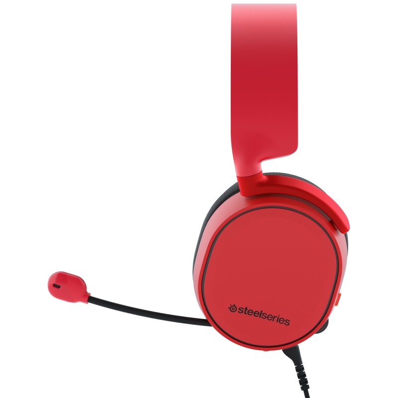 SteelSeries Arctis Over Ear Gaming Headset, red
