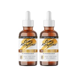 Curl Rhythm Nourish and Radiant Oil-Powered Serum - Nourishing Hair Oil - Non-Greasy Scalp Care - Hair Serum with Biotin for All Curl Types - 2 pc