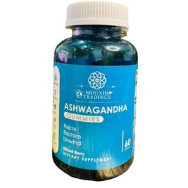 Brain Food ashwagandha by mohxin tradings, Mixed Berry Flavoured 60 Gummies