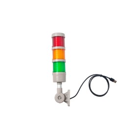 ANDONT USB Stack LED Andon Tower Lights with Buzzer, Industrial Warning Lights, IP53, Column Tower Lights(5VDC, 3 Layer, with Buzzer)