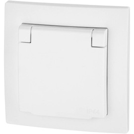 Flush-Mounted Socket IP44, Plug-In Terminal, All-in-One, Series ET-1 White