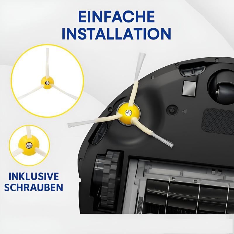 MIRTUX Kit of 9 Side Brushes, Compatible with Roomba Series