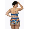 Ulla Popken Bikini con Fantasia a Quadri, Coppe morbide e