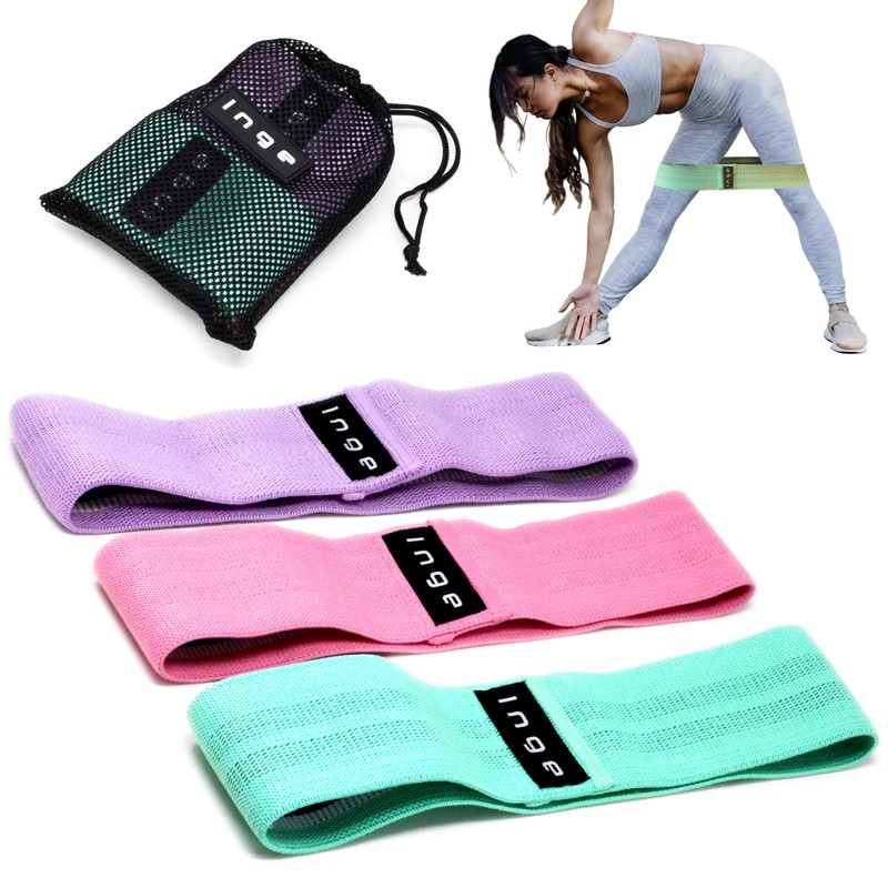 Inge 3 Pack Fabric Resistance Bands | Glute Bands |