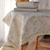 Utobanh Small Square Cotton Linen Farmhouse Tablecloth,Flower Vintage Bedside Tablecloth,End