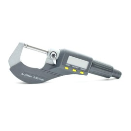 Stainless Steel Digital Micrometer, 0-25 mm, 0.001 mm Resolution, Dual Unit (mm & Inches)