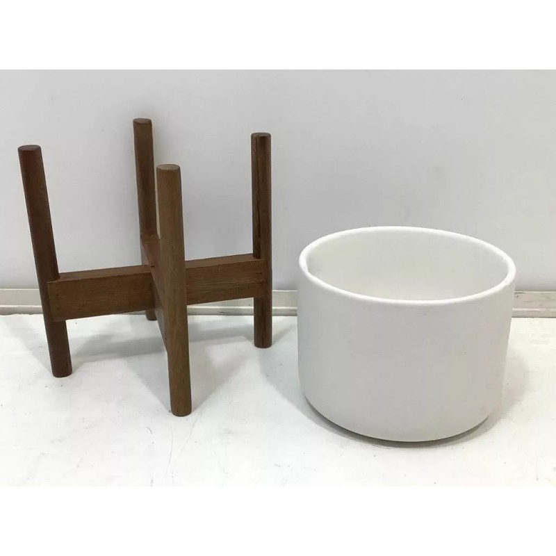 Fox & Fern Bamboo Acacia wood Mini Plant Stand and