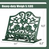 Vintage Cookbook Stand, Durable Wrought Cast Iron Recipe Book Holder