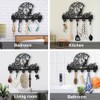 MAYJOYDIY Cat Moon Flower Coat Rack Wall Mounted Wood Animal