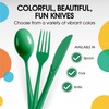 Exquisite Disposable Green Plastic Knives 50 Pcs - Heavy Duty