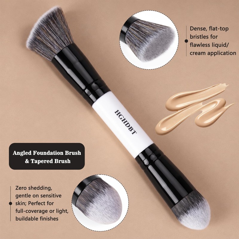 20Pcs Black White Makeup Brushes Set Professional with Case Premium