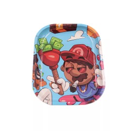 trendy Decorative Remote Side Friendly Cartoon Tray Decoration Metal Snack