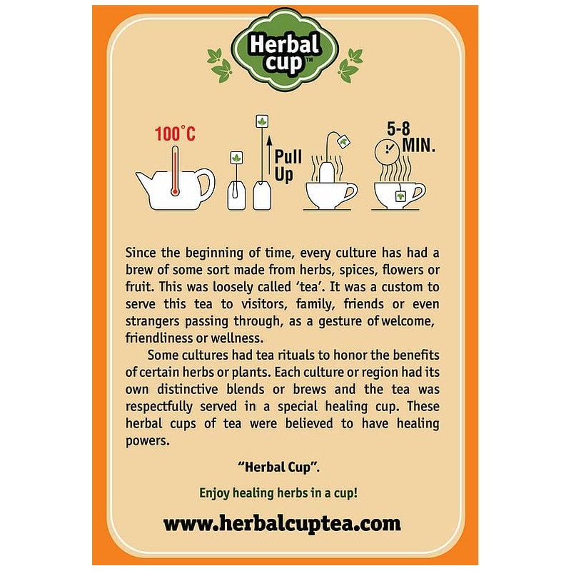 Herbal Cup Ayurveda Turmeric Tea, Organic Ginger & Black Pepper,