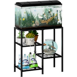 Unbranded 3 Tier Heavy Duty Aquarium Stand 20 Gallon Metal Fish Tank Stand Aquarium Rack