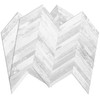 DICOFUN 10-Sheet Herringbone Peel and Stick Backsplash, Vintage White Wood